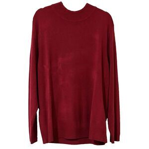 Napa Valley Women’s (3X) Sweater, Mock Neck in Raspberry Color GREAT Condition.